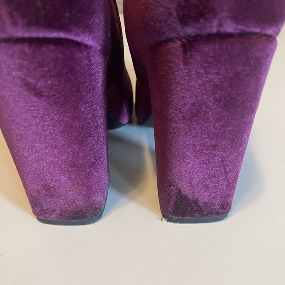 Marc Fisher Gemi Purple Velvet Heeled Booties - Picture 4 of 5